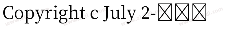 Copyright c July 2字体转换